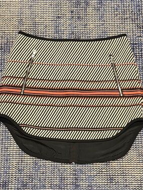 rag & bone Black, White & hot pink Striped Mini Skirt